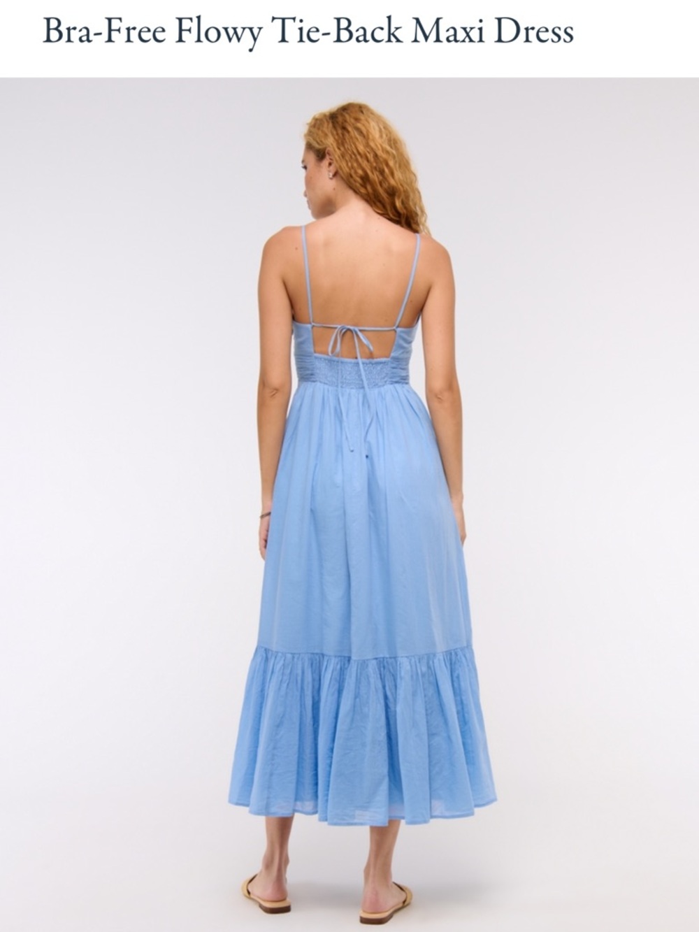 NWT Bra-Free Flowy Tie Back Maxi Dress - Picture 2 of 4